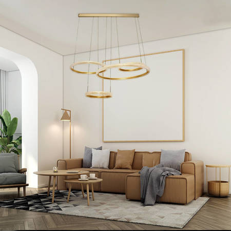 Decorative lamp Hanging ceiling 115W + remote control - Gold DL-G01